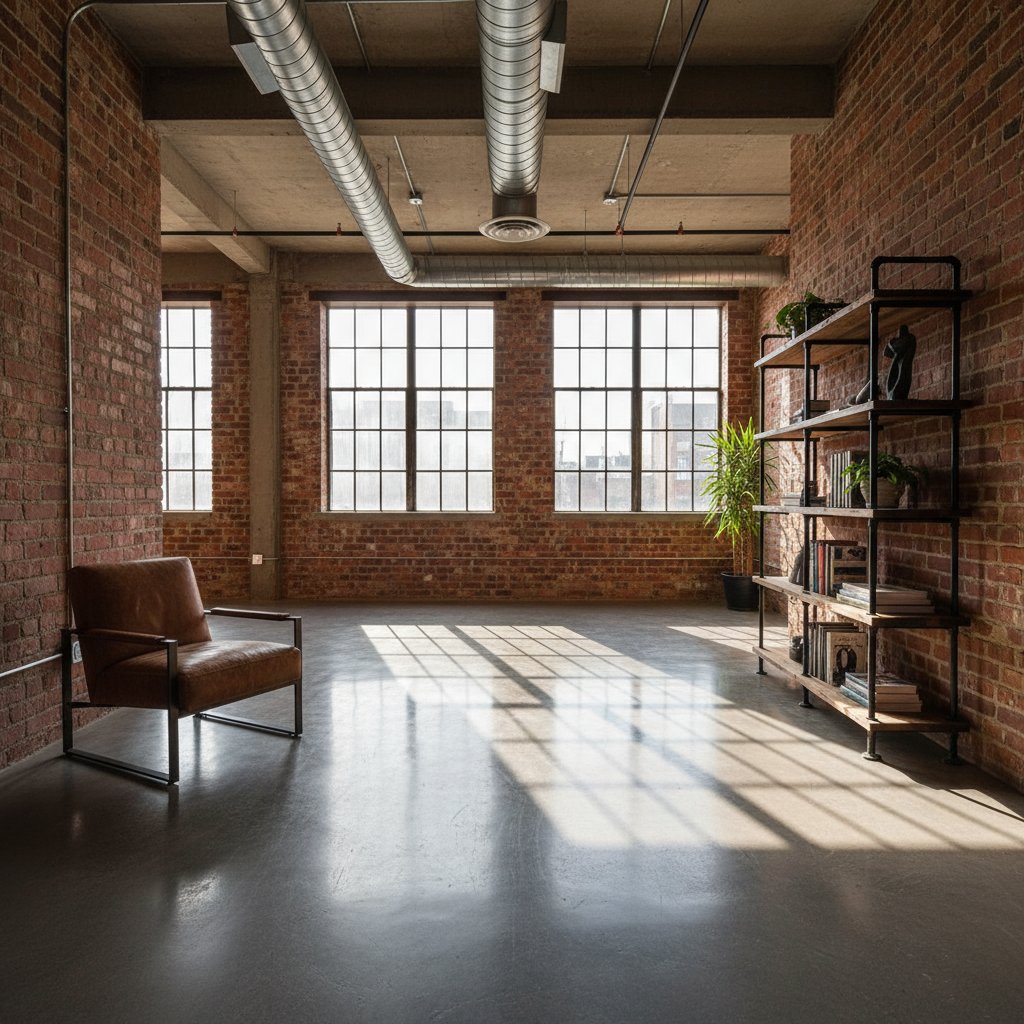 Industrial concrete flooring for warehouse